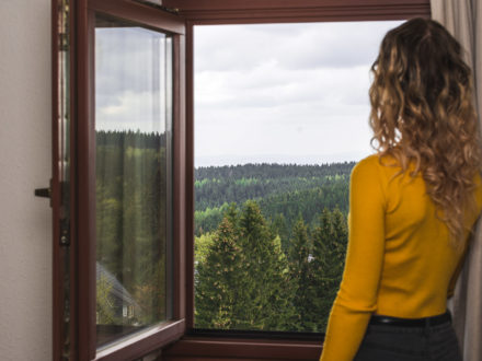 Zimmer mit Ausblick über das Osterzgebirge